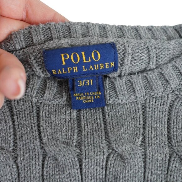 Polo Ralph‎ Lauren Cable Knit Sweater Size 3T - Picture 3 of 7